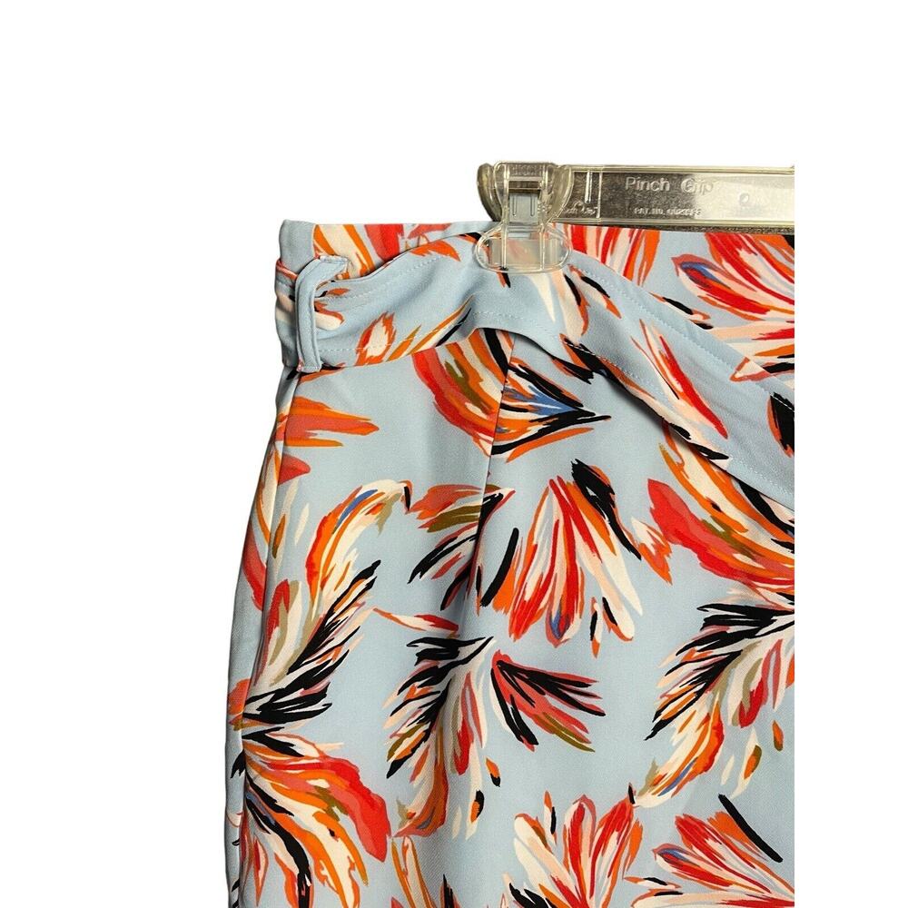 Lane Bryant Womens‎ Blue Floral Tie Waist Straight Pencil Skirt Size 20 - Picture 2 of 5